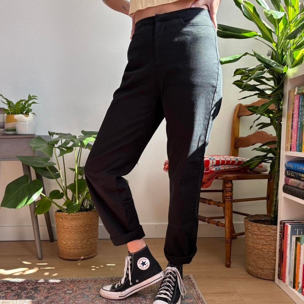 Dockers Vintage Women's Black Straight Leg Trouser Size 2
